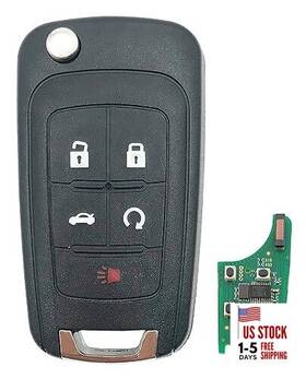 Ye-02 Vurbemes Replacement Key Fob Fit For Chevy Cruze Malibu Camaro Equinox Trax Buick 1