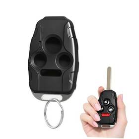 You002 Wencd Key Fob Cover Shell Compatible With Honda Accord 2003 Black - 4 Button