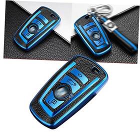 Fo141b Xotic Tech Direct #fo141b Blue Tpu Grainy Leather Texture Key Fob Shell Cover Case