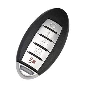 240301gu0051 Yollky Key Fob Cover Shell Case Replacement 5 Buttons Remote Control Black
