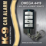 New K-9 Omega 4-BUTTON 1-WAY Remote Control VGA4419 For K9-160LA FREEDOM140. Fixed Price $39.99.