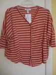 New Womens Style & Co. Striped Top Size Petite Medium. Fixed Price $23.40.