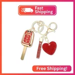 Simocky Fob Cover With Diamond Heart Keychain, Car Shell For Women, Comp. Fixed Price $23.40.