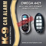 New K-9 Omega 4415 For Discontinued 4421 4-BUTTON 1-WAY Remote Control L2M441. Fixed Price $42.99.