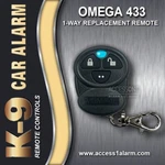 New K-9 Omega 3-BUTTON 1-WAY Remote Control L2M433 For K9 MUNDIAL-3. Fixed Price $42.99.