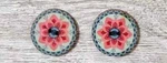 Wood Boho Flowers Buttons Sewing 2 Holes Inch (set #1018). Fixed Price $5.98.