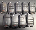 Lot Of 9 Oem Kia Flip Key Fob Remotes TQ8-RKE-4F27 Buttons. Fixed Price $135.00.