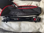 Manfrotto 755XB Tripod, 701HDV Head, Fotomate Rail, Panavise Mount, MBAG80N. Fixed Price $250.00.