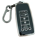 Aioeuoia Tpu For Acura Fob Cover With Keychain 5-BUTTONS, Black-silver. Fixed Price $14.91.