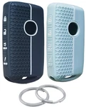 Runzuie 2PCS 4 Buttons Silicone Smart Remote Key Fob Small, Black/mint Green. Fixed Price $21.87.