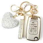 Yikecase Fob Cover With Diamond Keychain For Buick, White-heart. Fixed Price $24.45.