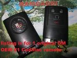 100% Oem #1 08/13 Cadillac Escalade Ext Fob Remote Start Transmitter 22756463. Fixed Price $41.95.