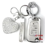 Fob Cover With Diamond Keychain For Women, Car Holder Silver-heart. Fixed Price $22.04.