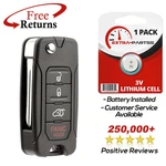 Remote Keyless Entry Uncut Flip Replacement For Chrysler 4B (OHT692427AA). Fixed Price $19.95.