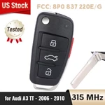 For Audi A3 Tt 2006 2007 2008-10 Remote Flip Key Fob 8P0837220E/G NBG009272T. Fixed Price $33.21.