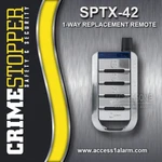 Crimestopper SPTX-42 1-WAY Remote Control Fcc Id Q6WBT515201 SP-400 SP-402 FS-42. Fixed Price $42.99.