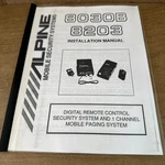 Alpine 8030B / 8203 Mobile Security System Auto Alarm Installation Manual. Isl. Fixed Price $14.99.