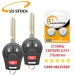 3-BUTTON Remote Key Fob For Nissan Rogue Cube 2009-2014 CWTWB1U751 H0561-C993A. Fixed Price $15.89.