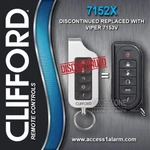 Discontinued Clifford 7152X 1-WAY 5-BUTTON Replacement Remote Viper 7153V. Fixed Price $62.99.