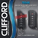 Discontinued Clifford 7654X 1-WAY Sst 5-BUTTON Replacement Remote Viper 7654V. Fixed Price $69.99.