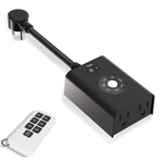Outdoor Timer Waterproof With Remote, 2 Outlets Dusk To Dawn Plug, Lig.... Fixed Price $28.35.