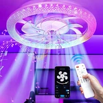 Smart 2-IN-1 Wifi Rgb Led Ceiling Fan With Remote, Dimmable & Bladeless. Fixed Price $182.99.